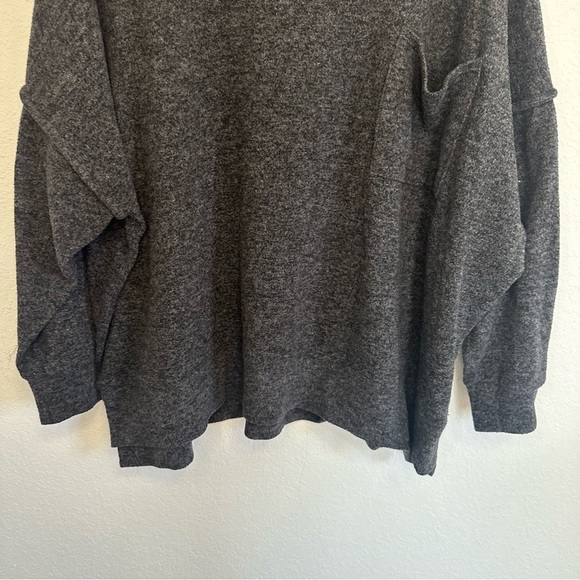 Impressions Gray Long Sleeve Sweatshirt with Front Pocket – Size 1X - Picture 3 of 7
